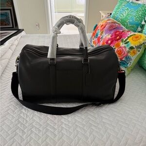 Coach Black Leather Men's Travel Bag